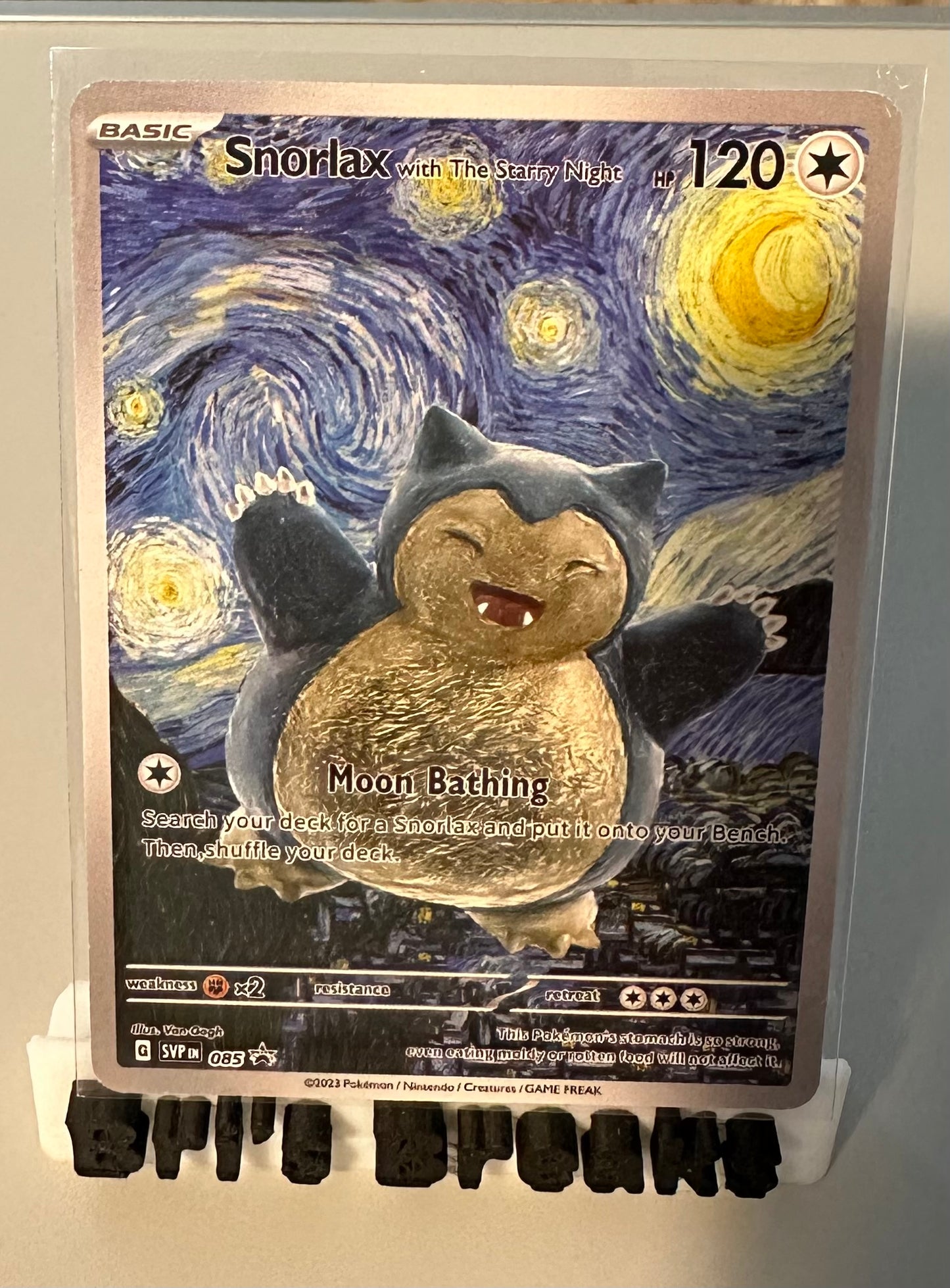 ARTIST SERIES FAN ART CARD - Snorlax Starry