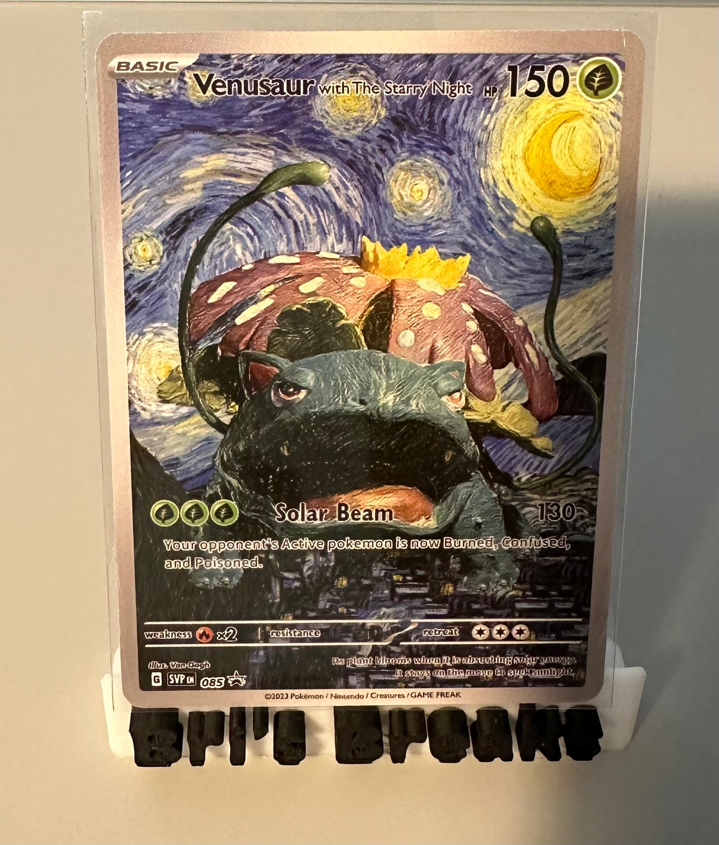 ARTIST SERIES FAN ART CARD - Venusaur Starry