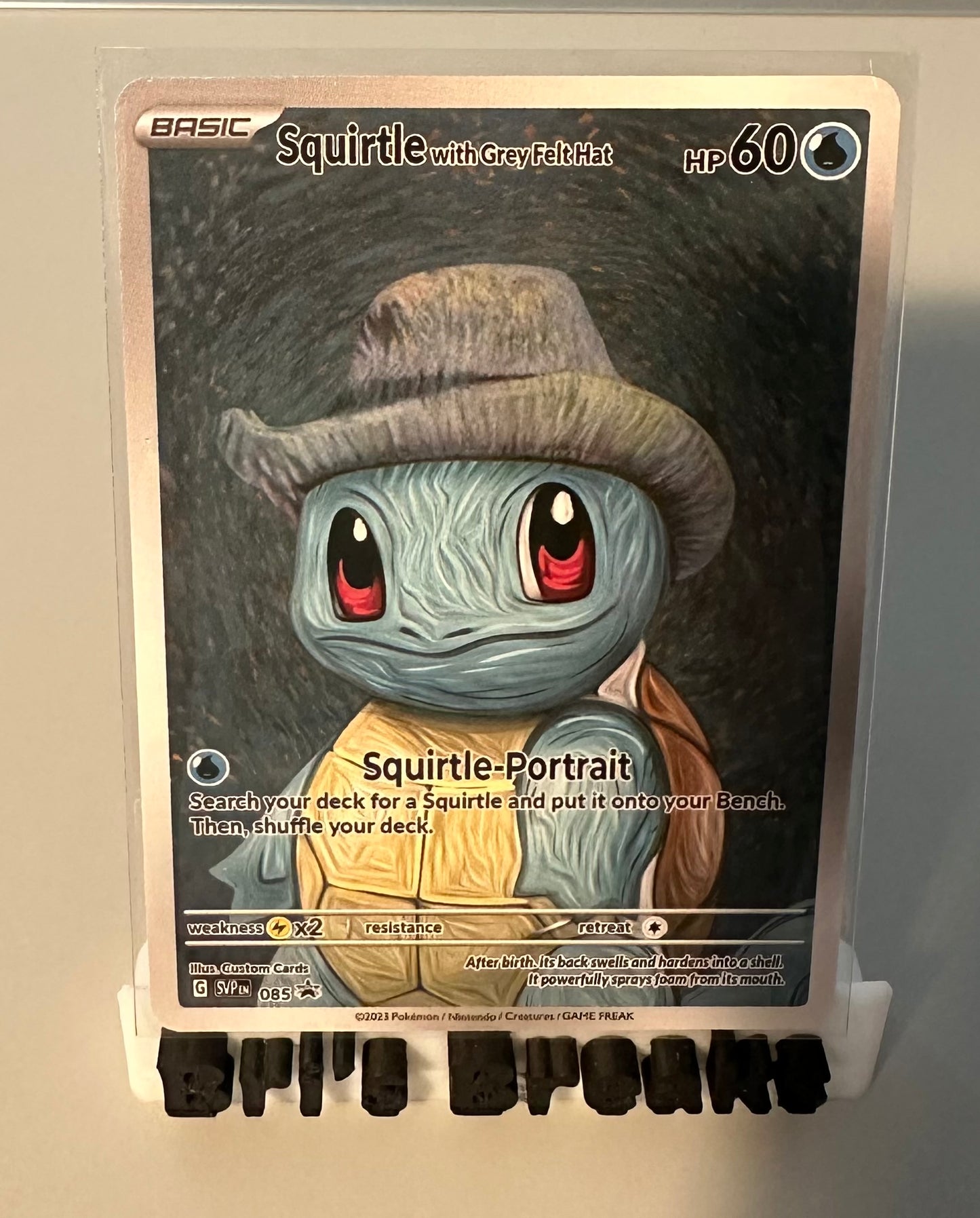 ARTIST SERIES FAN ART CARD - Squirtle with Hat