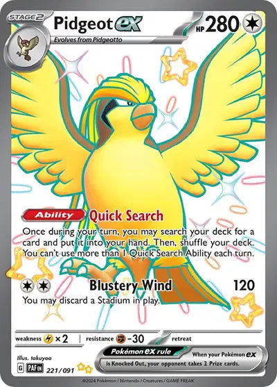 Pidgeot 221/091 - Paldean Fates