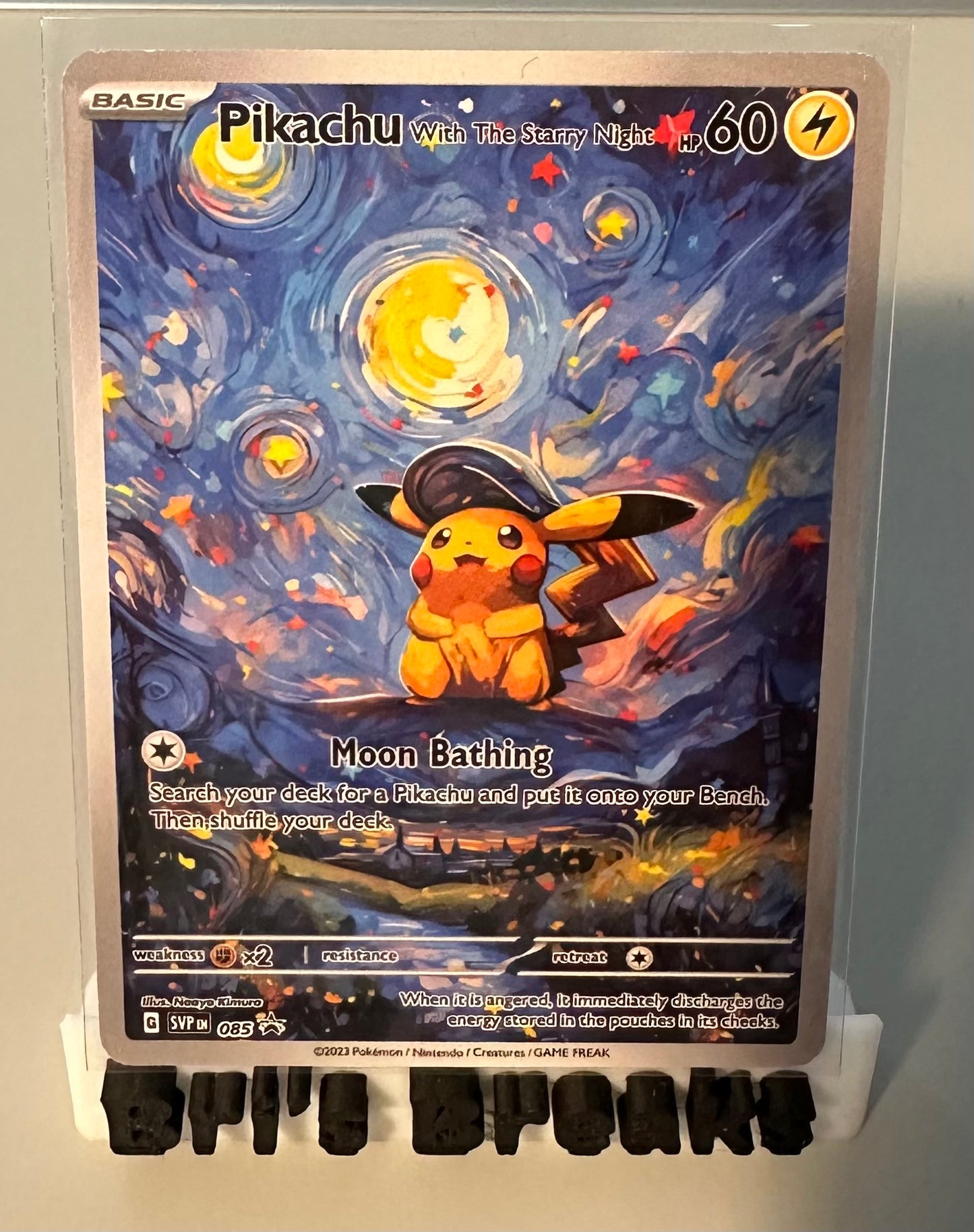 ARTIST SERIES FAN ART CARD - Pikachu Starry