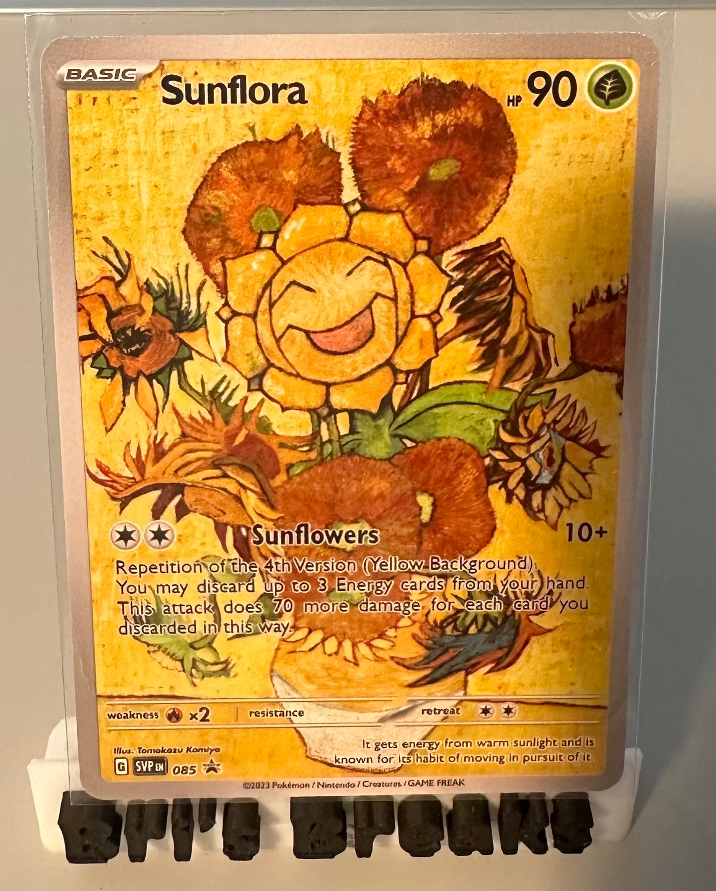 ARTIST SERIES FAN ART CARD - Sunflora Painting