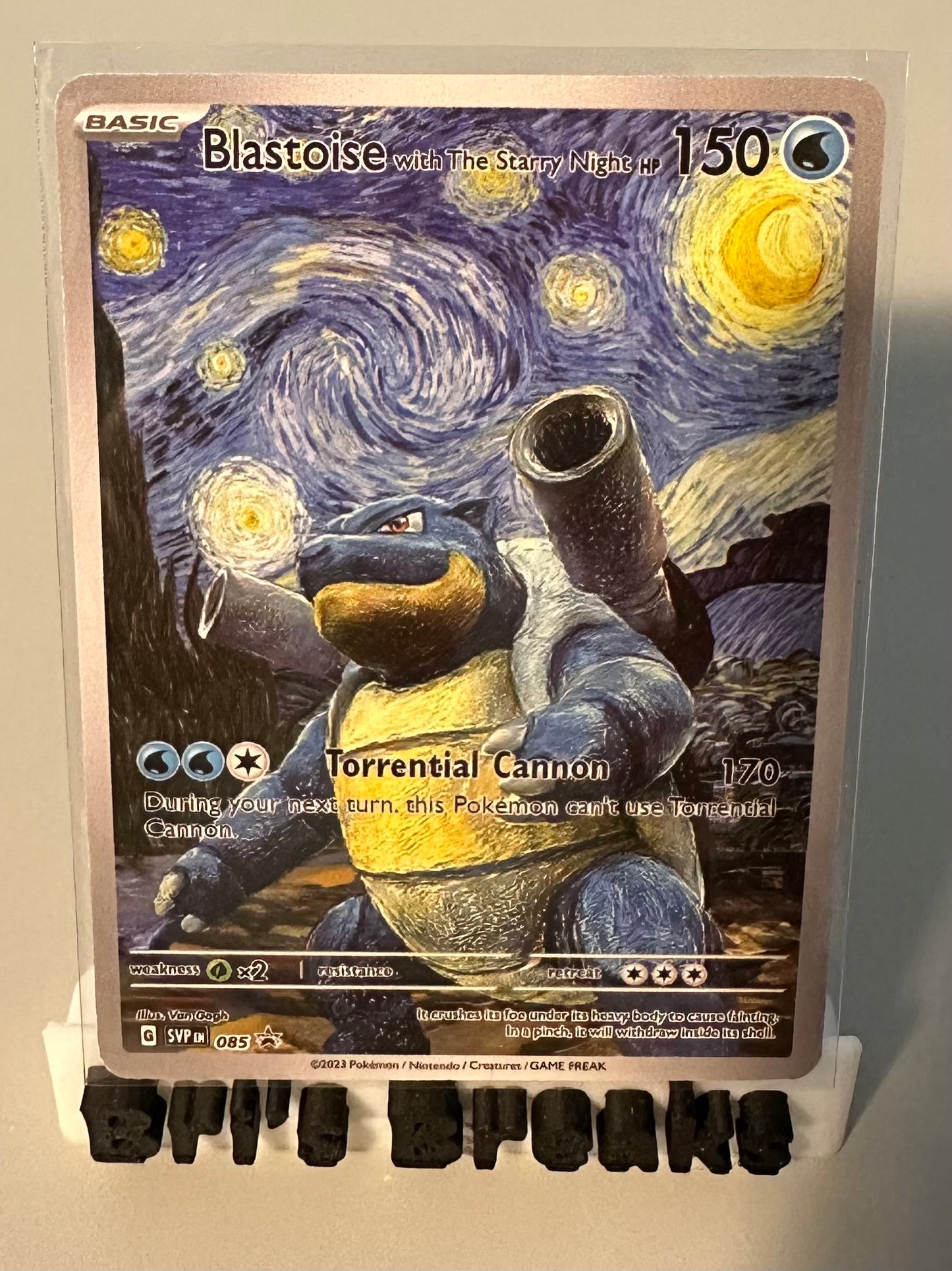 ARTIST SERIES FAN ART CARD - Blastoise Starry