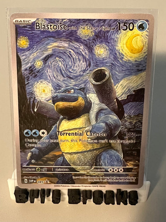 ARTIST SERIES FAN ART CARD - Blastoise Starry